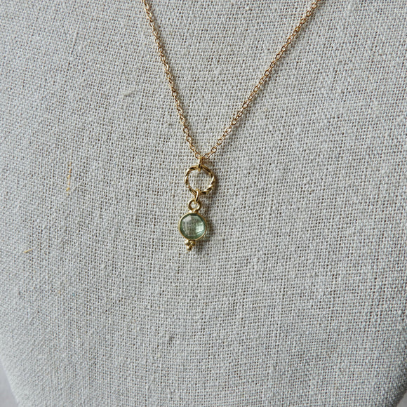 Pendentif pierre verte