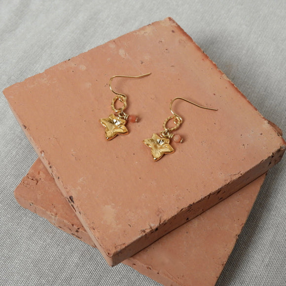 BO feuille d'érable et cornaline