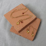 Pendentif feuille d'érable et cornaline