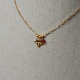 Pendentif feuille d'érable et cornaline