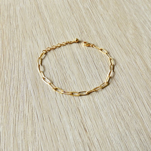 Bracelet "Julia" en laiton doré à l'or fin 24k