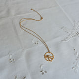 Pendentif "Libellule", laiton doré à l'or fin