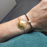 Bracelet "Athena" laiton doré à l'or fin 24k