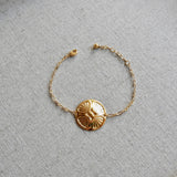 Bracelet "Athena" laiton doré à l'or fin 24k