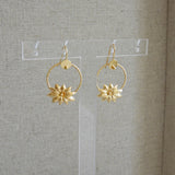 Pendants d'oreilles "Gloria", doré or 24K