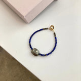 Bracelet perles "Sofia", pyrite et lapis-lazuli